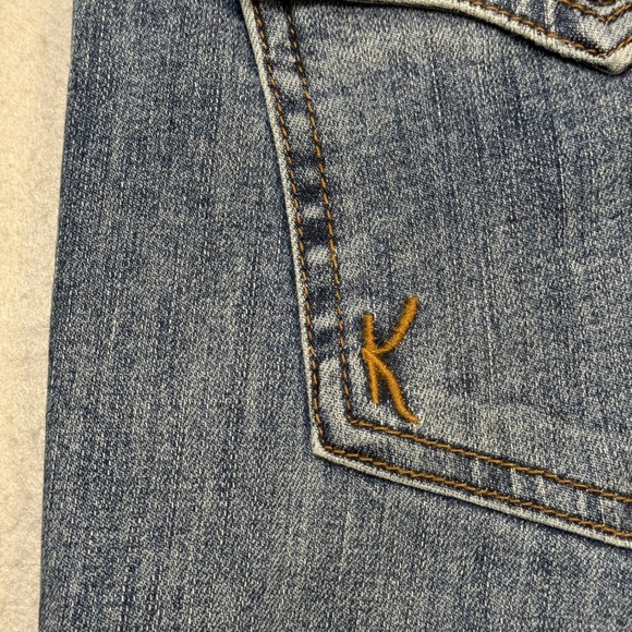 KUT from the Kloth Jeans Womens 8 Blue Nicole Cropped Bootcut Raw Hem Boho Indie - Picture 14 of 15